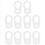10 Pcs Button Silicone Ring Pacifier Holder Mannequin Clip Adapter Transparent 2