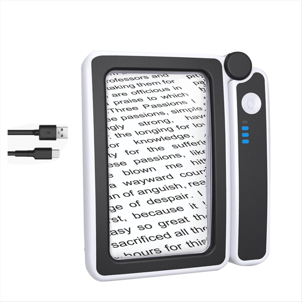 Light 4X Large Magnifying Glass With For Reading,Ed Magnifier