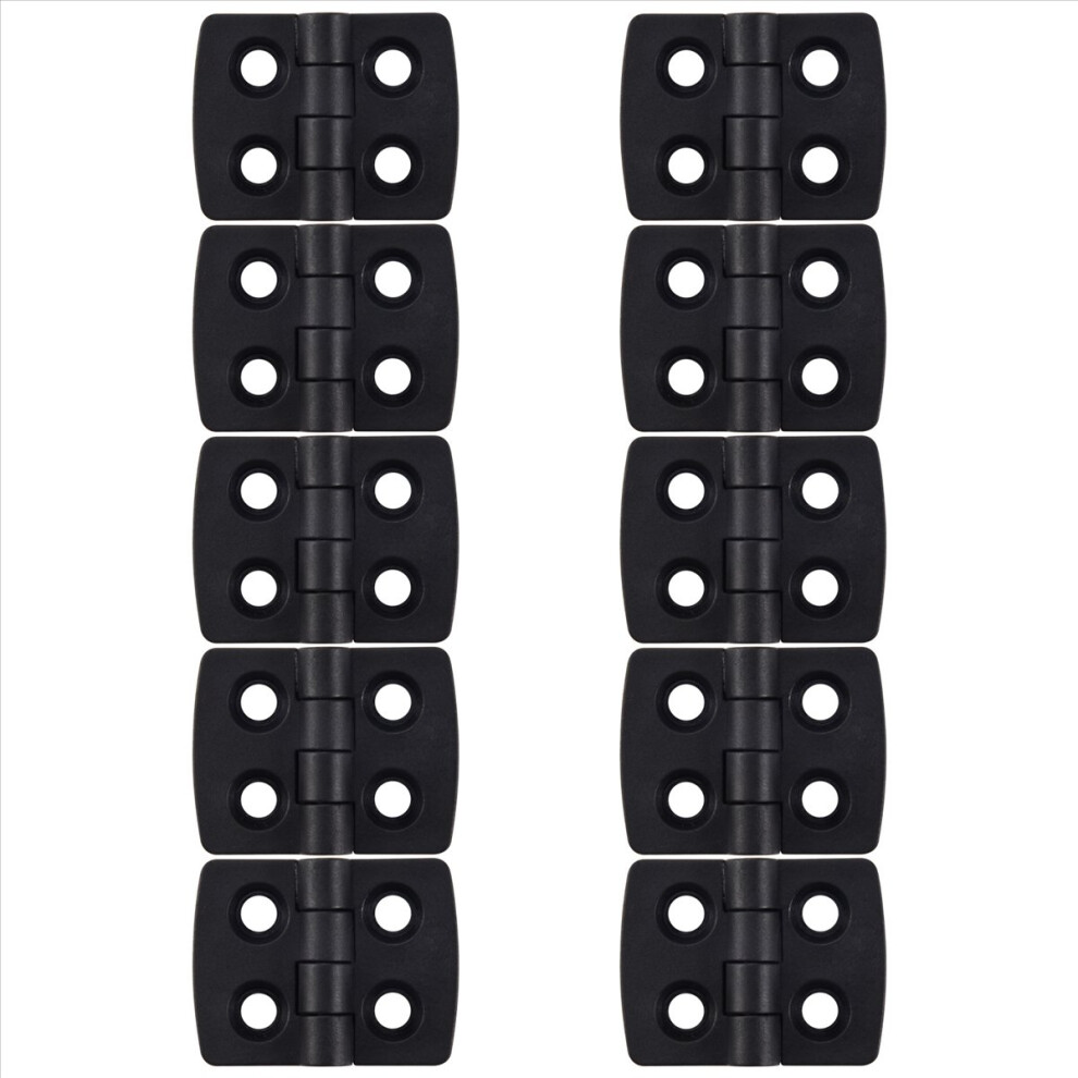 10Pcs Reinforced Black Plastic Door Hinges 40Mm X 30Mm 4711854776596