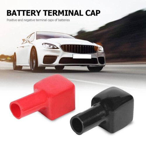 1 Pair Red+Black Car Battery Covers Insulation Caps Positive+Negative 2