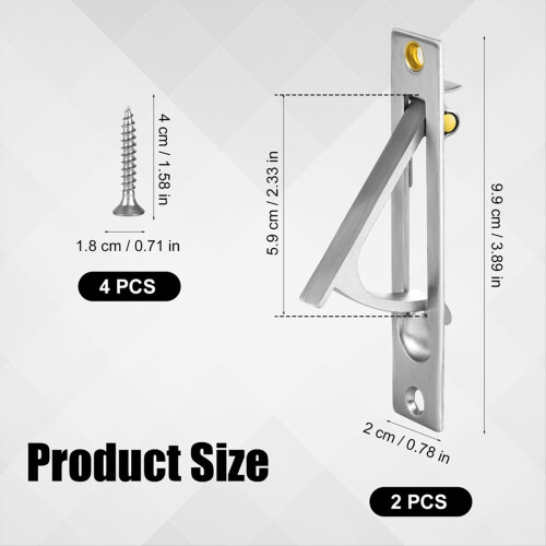 2Pcs Pocket Door Edge Pull,Pocket Door Handle with Screws, Hardware 2
