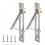 2Pcs Pocket Door Edge Pull,Pocket Door Handle with Screws, Hardware 2