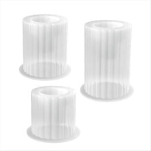 3PCS Cylindrical Stripe Candlestick Silicone Mold Concrete Resin Mold