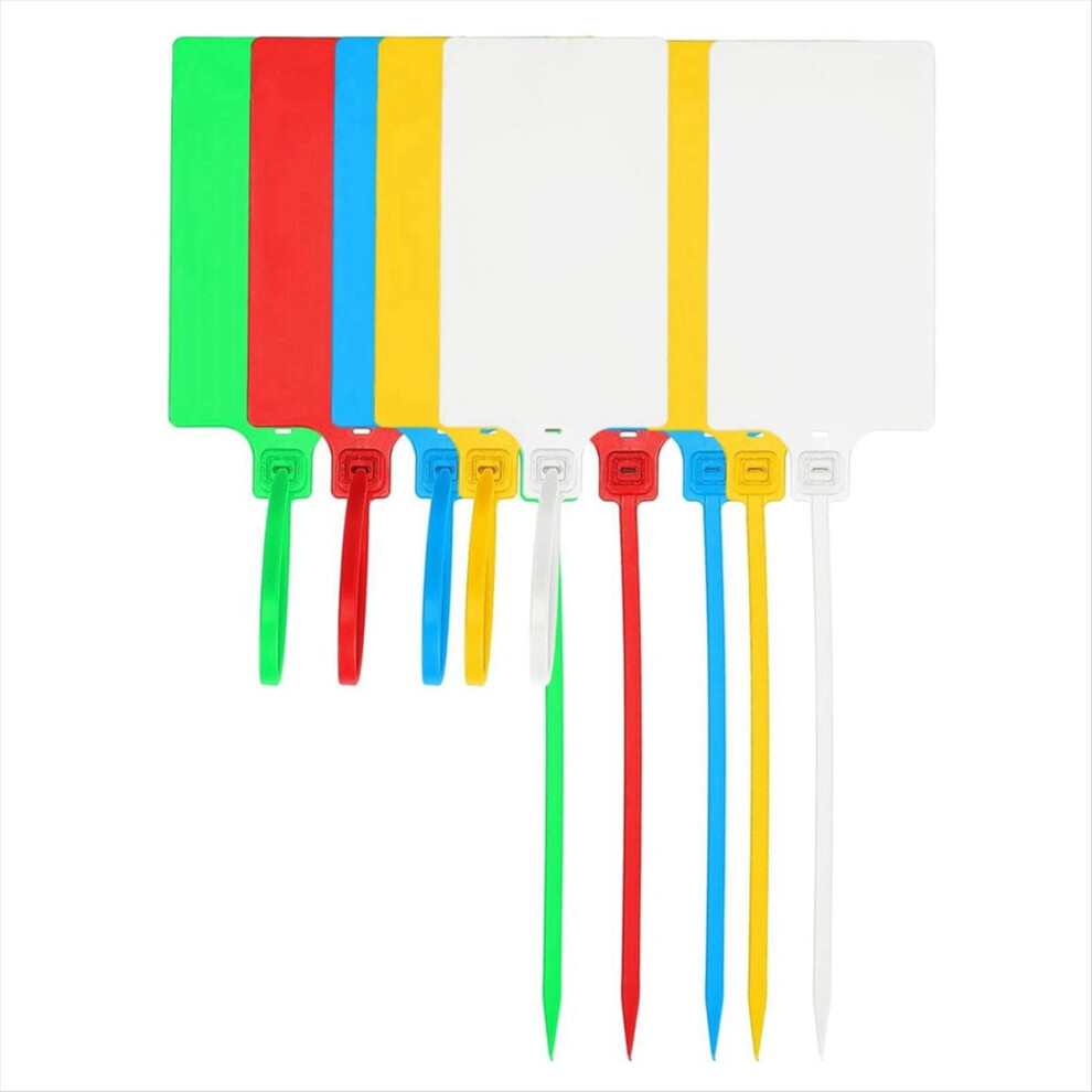 100Pcs Color Mixed Plastic Seal Shipping Tag, Big Sign (Colors Mixed)-image-OPC-PMDDVGM-NEW