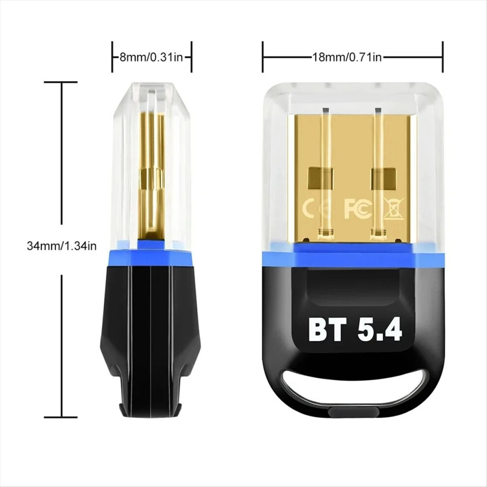 Usb Bluetooth 5.4 Dongle Adapter For Pc Wireless Mouse Keyboard 4711051134922