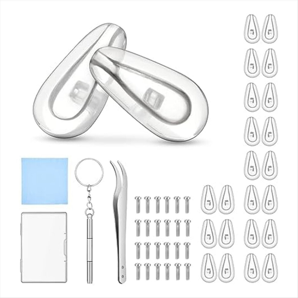 Eyeglass Nose Pad Repair Kit With 12Pair Nose Pad, 24 Universal Screw 4711051162048
