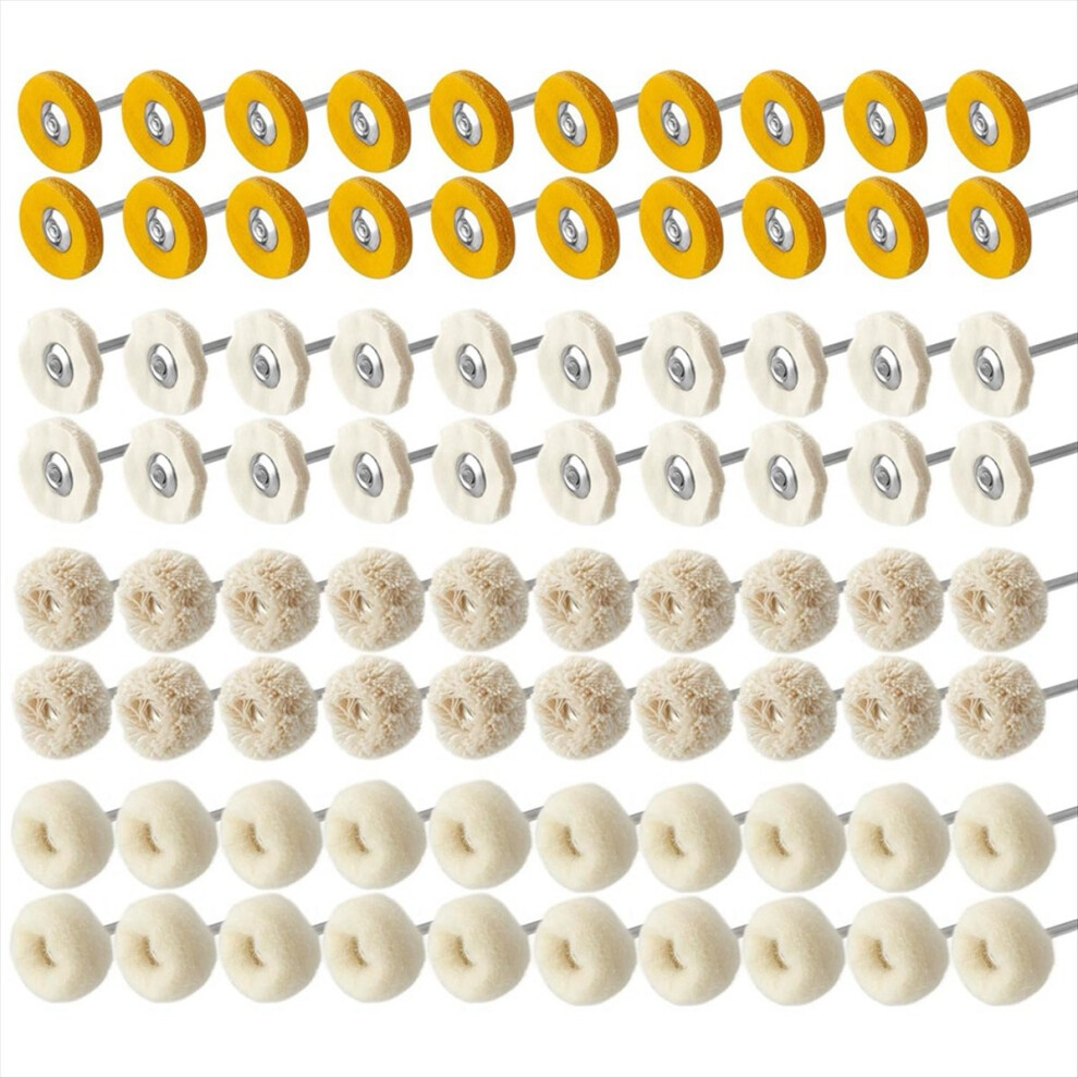 80Pcs 1 Inch Buffing Wheel Kit For Rotary Tools, 3Mm 1/8Inch Shank 4711051138562