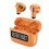 Portable Clock Wireless Bluetooth Earphones-Orange 2