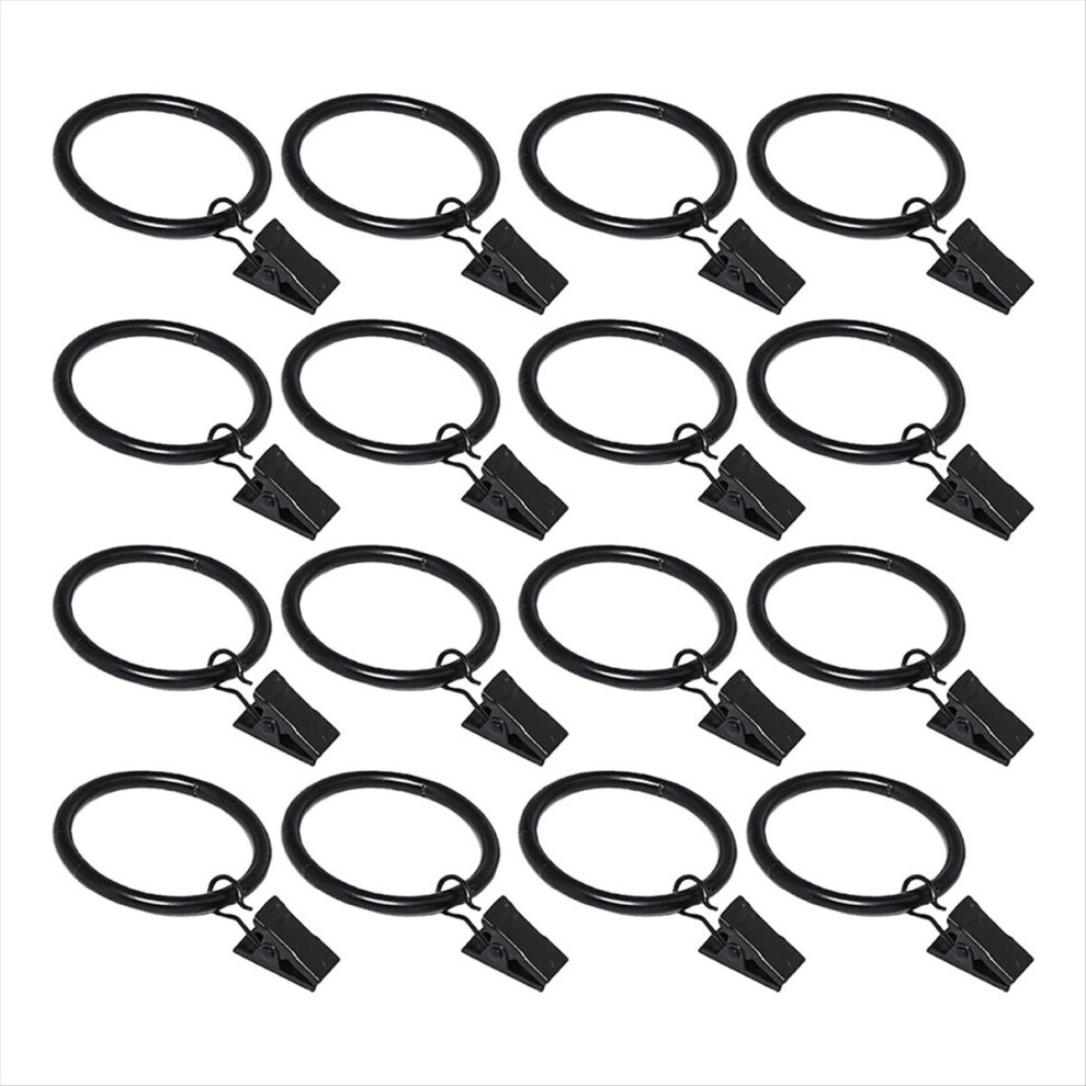 Window Clip Rings Black Curtain Hooks Hangers Clip Rings 4711051140879