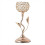 Gold Crystal Candle Holder, Iron Flower Shaped Candlestick,S 1