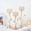 Gold Crystal Candle Holder, Iron Flower Shaped Candlestick,S 4