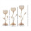 Gold Crystal Candle Holder, Iron Flower Shaped Candlestick,S 6