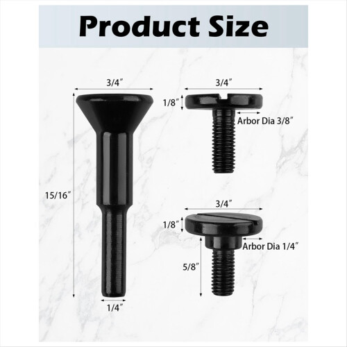 Mounting Mandrel 3/8In & 1/4In Arbor Hole(2 Pack), Bits Tool 2
