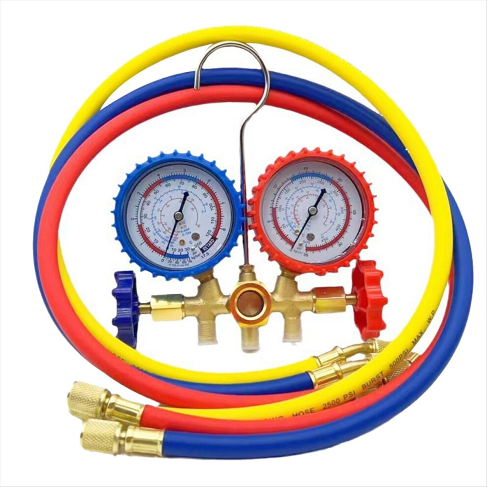 Car Air Conditioning Fluoride Adding Tool Kit For R22 R134a R410a Red/Yellow/Blue 4712146548167