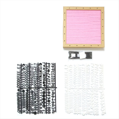 Felt Letter Board,Felt Message Board, Changeable Sign Boards Pink 1