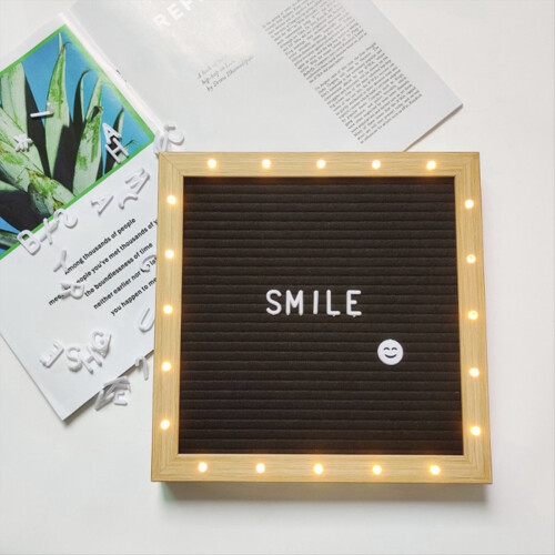 Felt Letter Board,Felt Message Board, Changeable Sign Boards Black 2