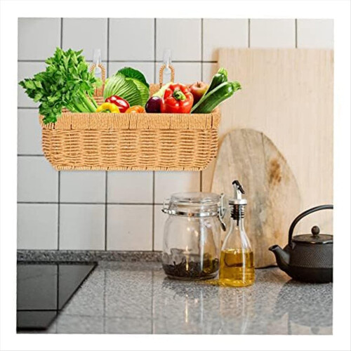 Ginger Garlic Storage Basket Wall Mount Basket Wicker Garlic Basket-B 2