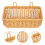 Ginger Garlic Storage Basket Wall Mount Basket Wicker Garlic Basket-B 4
