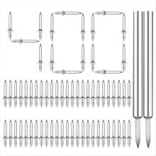 400Pcs Seamless Nails Double-Headed Screw, with Sleeve Tool