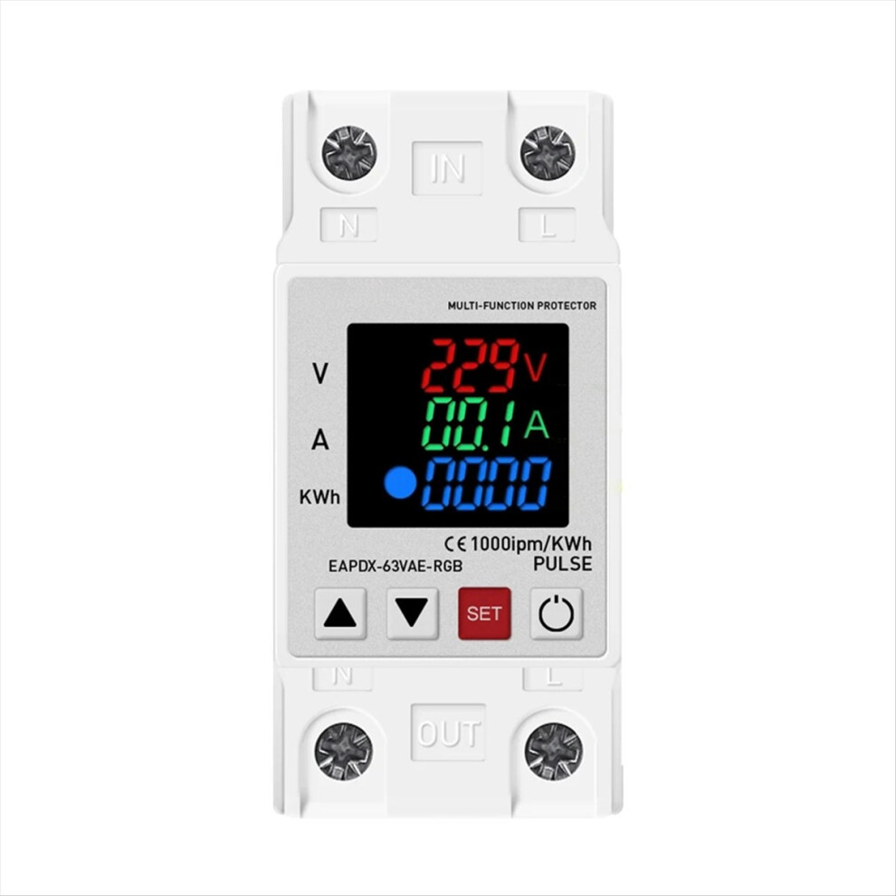 Adjustable Over Voltage Current And Under Voltage Protective Device 4712146569919