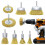 Brass Wheel Cup Brush Set 8 Piece, Brass Wire Brush Set,Yellow 1