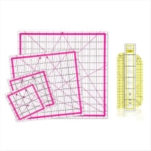 6 Pieces Acrylic Quilting Rulers Square Fabric Cutting Ruler