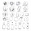 60 Pcs Clay Tools Set,Polymer Clay Cutters for Earring Making 3