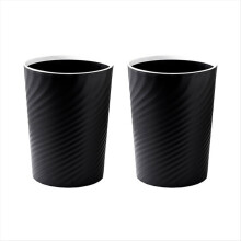 Plastic Small Trash Can Wastebasket, Garbage Container Basket(black)
