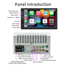 Car Radio 7In HD Touch Screen Car Bluetooth Stereo Multimedia Player