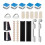 Billiard Cue Kit, 2 Cue Tip Clamps 20 Cue Tips 2 Shapers 5 Ferrules 2