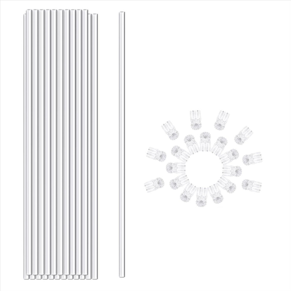 20Pcs Plant Support Stakes,16In Garden Single Stem Stakes For Indoor 4711854724993