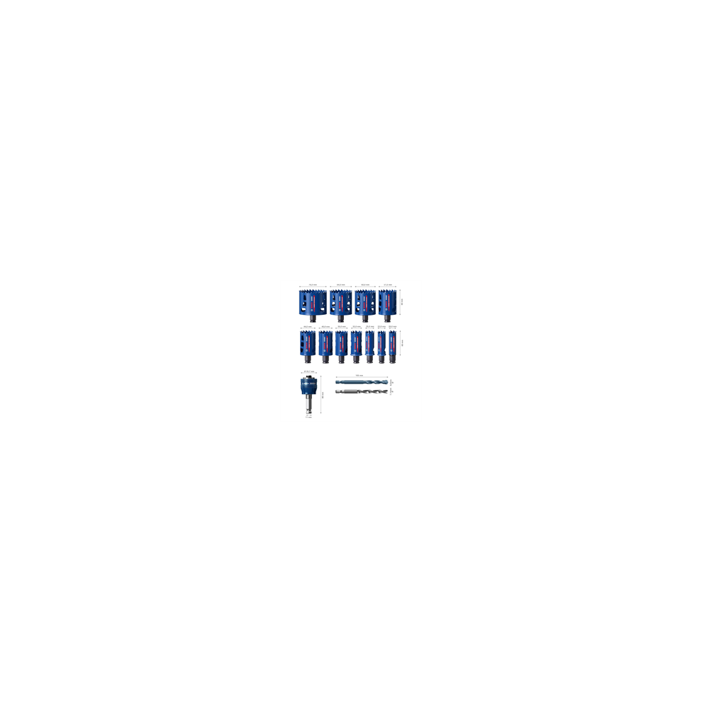 B&Q - Expert Tough Material Hole Saw Set13 Pieces (20-76mm) - Image 2