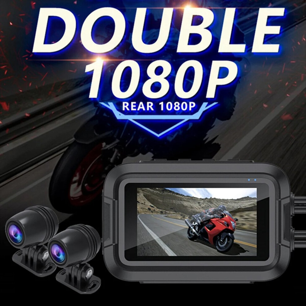 Dual 1080P Motorcycle Dvr Waterproof Moto Camera Wifi Gps Dash Cam 4711854707552
