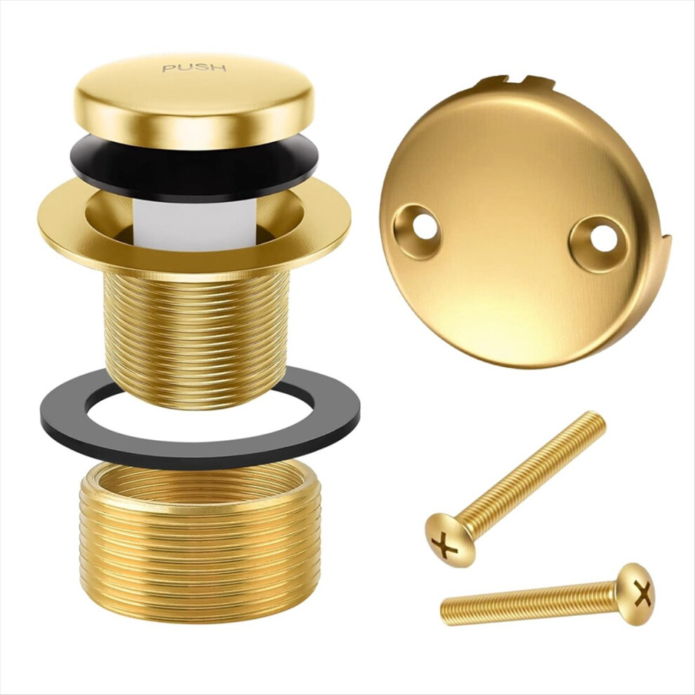 Gold Tub Drain Overflow Kit-Universal Bathtub Drain Replacement 4711854705107