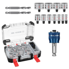 Serra de grãos múltiplos em materiais - Bosch - Pro Power Change Plus - 14 peças - Ø 20 a 76 mm - Estojo transparente