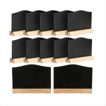 12 Mini Chalkboard with Stand, Small Blackboard Wooden Signs