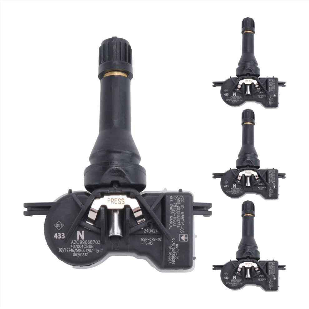 4Pcs Tpms Tire Pressure Sensor 407004Cb0b For 4711854766474