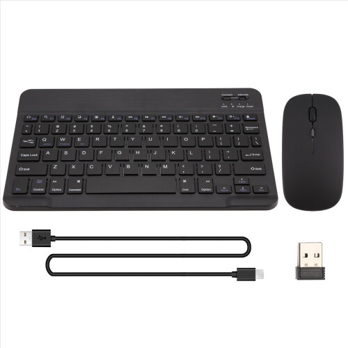 Ultra-Thin Silent Wireless Bluetooth Keyboard and Mouse Set Black 2