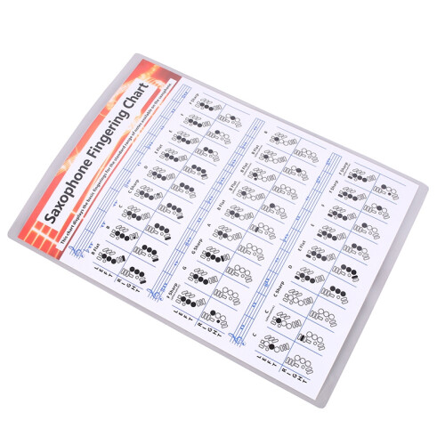 Saxophone Practice Chart Coated Paper Saxophone Fingering Chart S