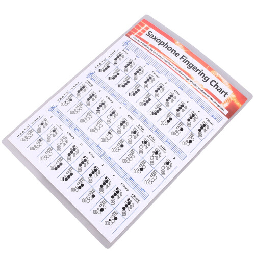 Saxophone Practice Chart Coated Paper Saxophone Fingering Chart S 2