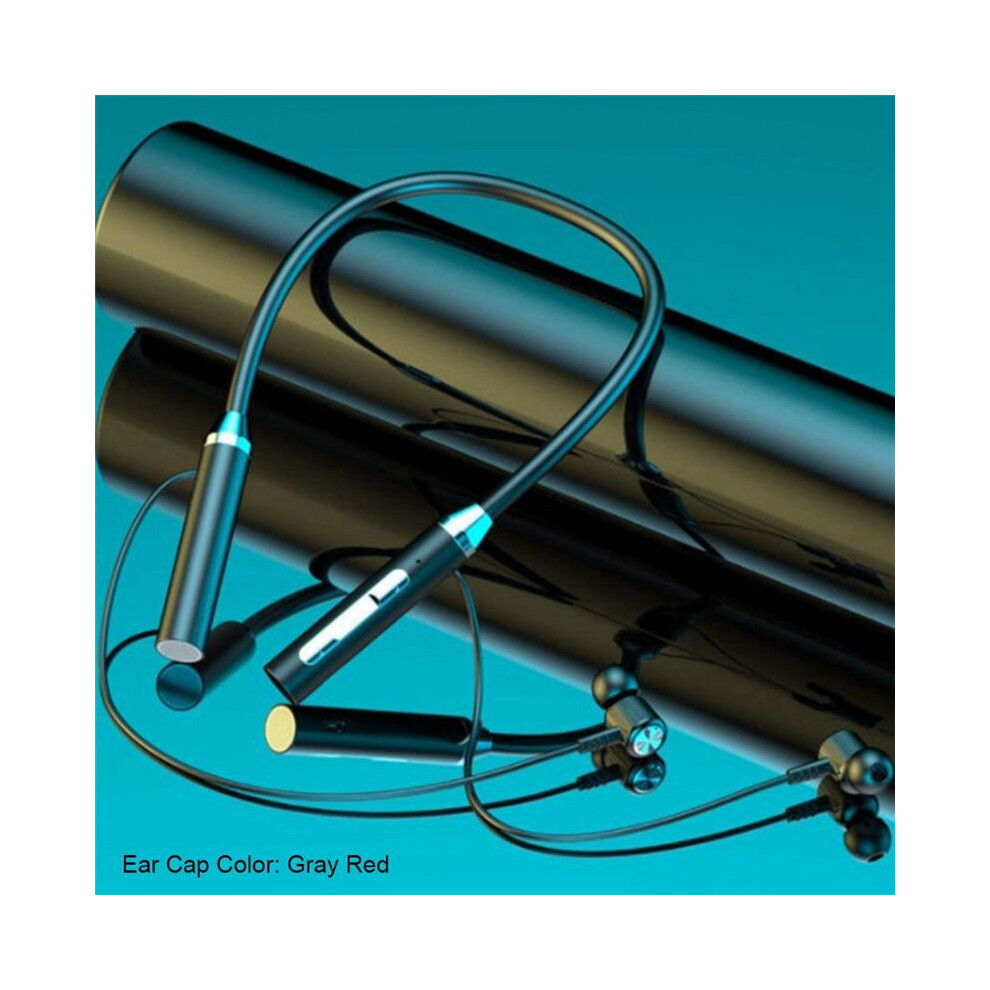 Wireless Bluetooth Headset Neck Type Stereo Noise Reduction,Red-image-OPC-PMDFZMK-NEW