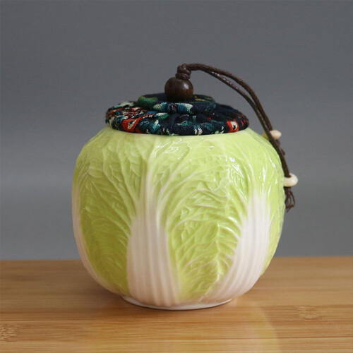 Ceramic Tea Jar Storage Canister with Lid Organizer 2
