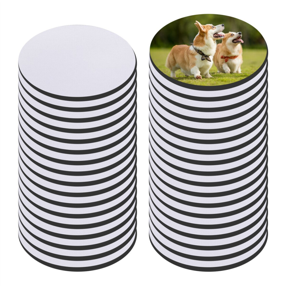 35Pcs Round Sublimation Blank Coasters Sublimation Blank Cup Mat-image-OPC-PMDG2BM-NEW