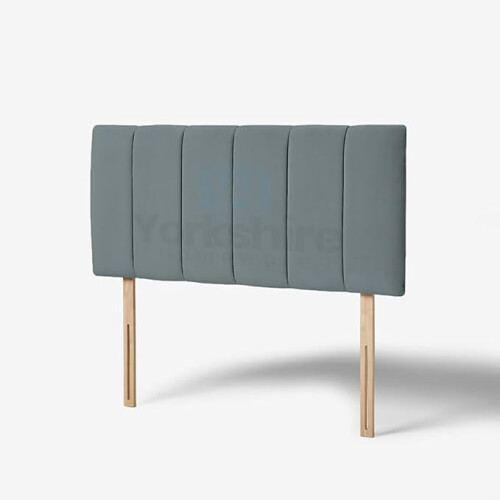 (Small Double Steel)4ft Plush Velvet Padded Lined Headboard