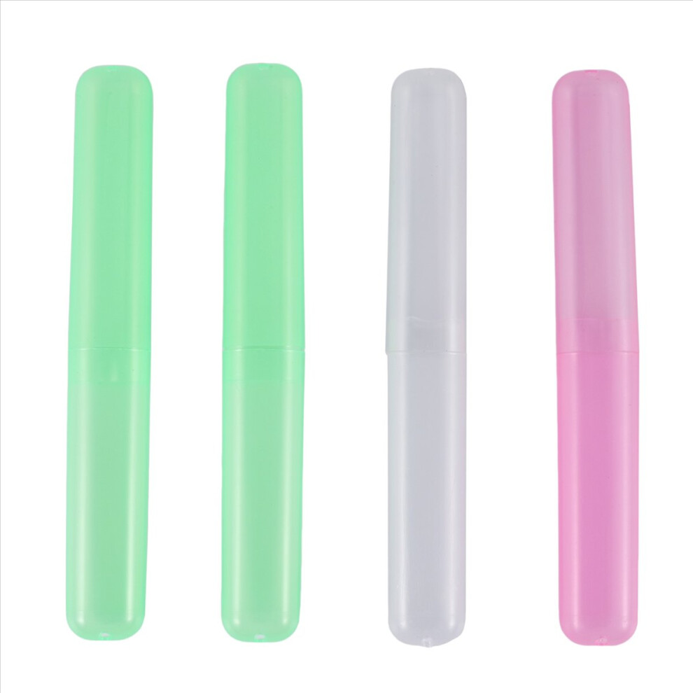 4 Pack Toothbrush Holders Case Travel Camping Cover Tube Plastic-image-OPC-PJ9BBBR-NEW