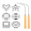 4Pcs Golden Strap Button with Mounting Screw for Guitar Mandolin 1