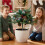 Living And Home Artificial Christmas Planter Bushes Decorations 3