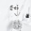 Crystal Towel Hook, Silver Robe Hooks 5