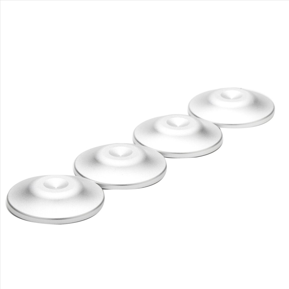 4Pcs Amplifier Speaker Feet Spikes Pads Recorder Feet Pad Silver 4711904625393
