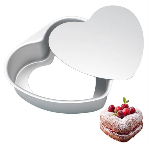 8 Inch Heart Shaped Cake Pan, Aluminium Heart Cake Tin 1